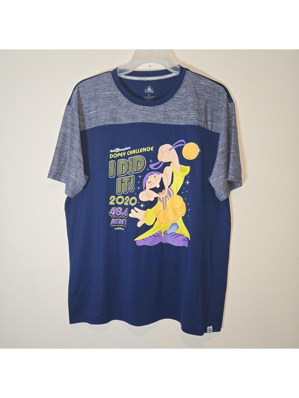 Run Disney 2020 Dopey Challenge I Did It Finisher 48.6 Miles Blue Adult Shirt XL